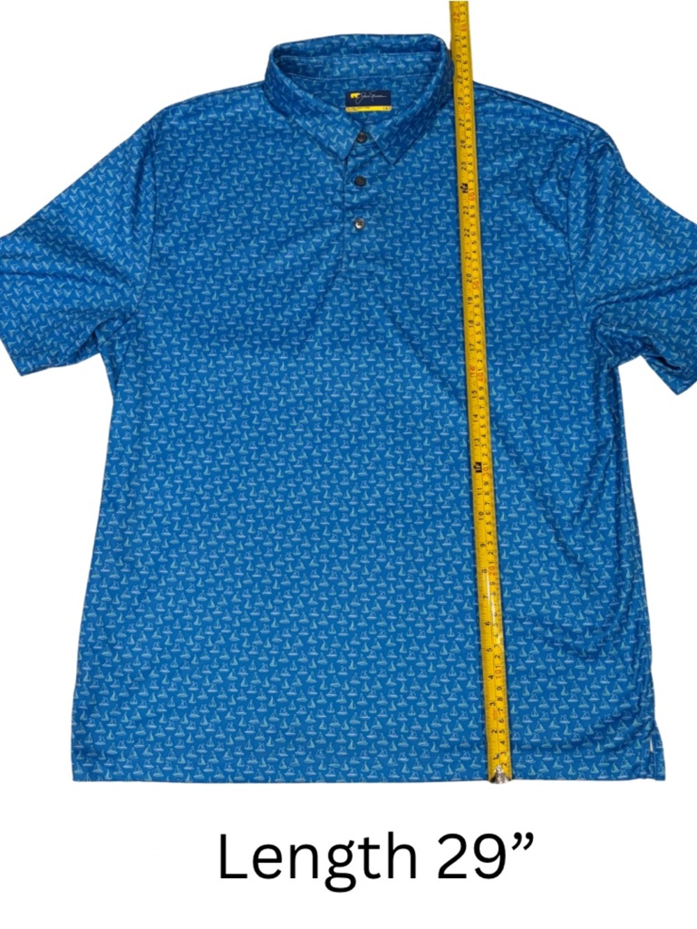 Jack Nicklaus Men’s Golf Polo Shirt – Sailboat Print – Size L - Picture 4 of 7